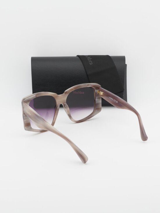 Max Mara GLIMPSE6 MM0098 60Z Butterfly Sunglasses - Beige / Violet main image 4
